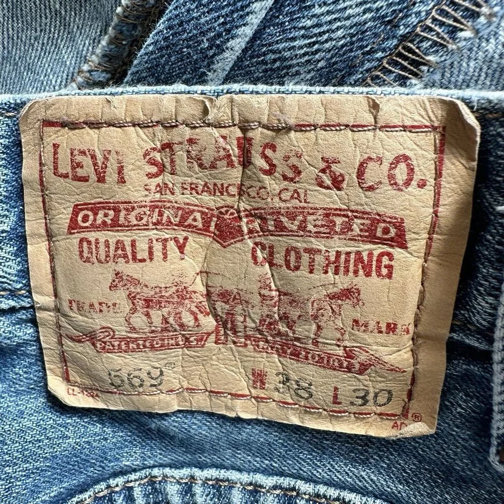Levis 569 Jeans Mens 38x30 Loose Straight Baggy Relaxed Y2K Faded Normcore